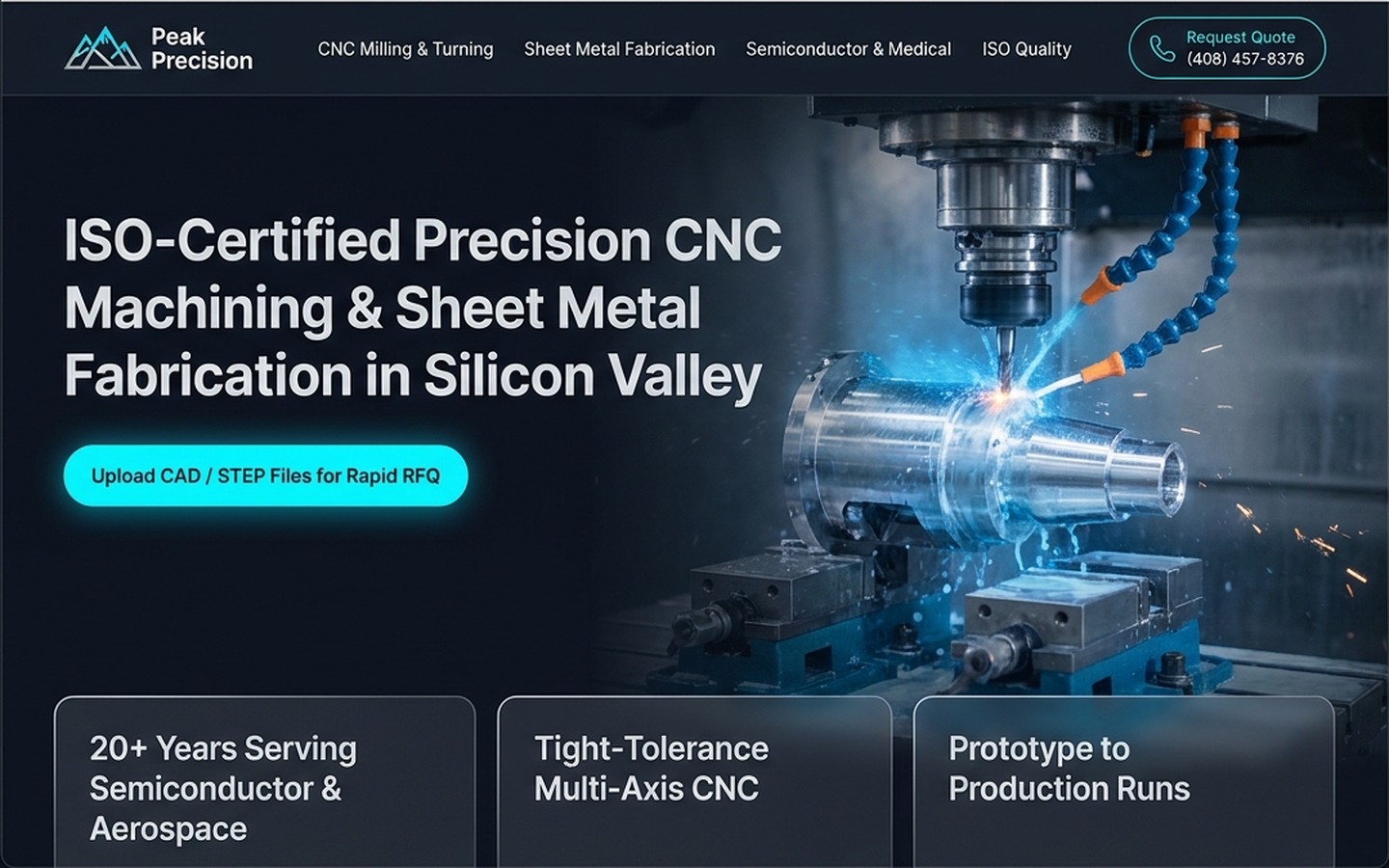Proposed Peak Precision homepage preview